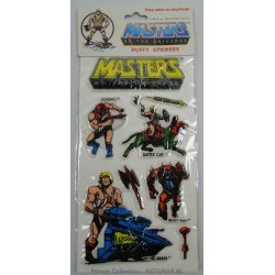 puffy Stickers - MOTU Logo Yellow (Zodac, He-man+BC, Beastman), 1982