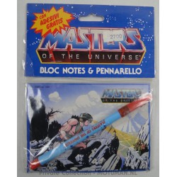 MOTU Bloc Notes and Pennarello MIP + stickers, Mattel 1984
