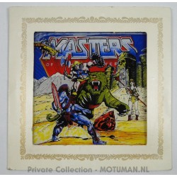 Glazen litho âHe-man and Battle Catâ, Carnival Glass