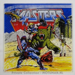 Glazen litho âHe-man and Battle Catâ, Carnival Glass