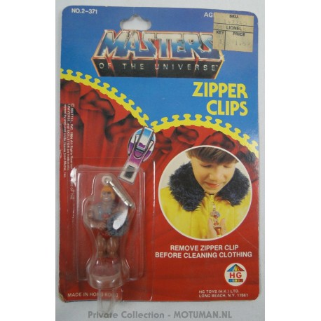 Zipper clips Skeletor MOC, HG Toys 1984