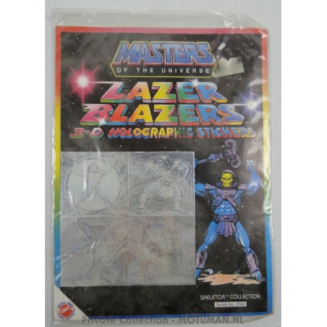 Lazer Blazer Holo stickers, Skeletor Collection, Peter Pan Playthings 1984