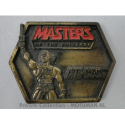 Belt Buckle, âHe-manâ, 6 hoek, Lee NYC 1984