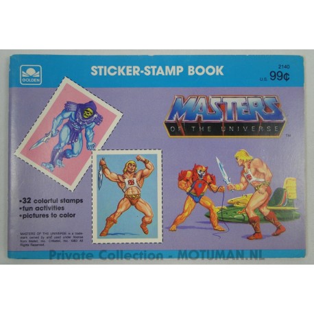 Sticker-Stamp Book - 32 colorful stamps - Golden 1983