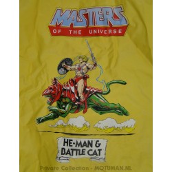 MOTU Raincoat Yellow, Swell-Wear industries, He-man + Battle Cat