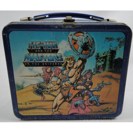 Lunchbox classic Heman Teela Orko man e weapons, Aladdin 1984