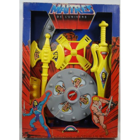 He-man dress-up set MIB, Maitres de l’universe, Delavennat 1984