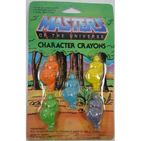 He-man with shield Character Crayons MOC forest bg, Panosh Place 1984